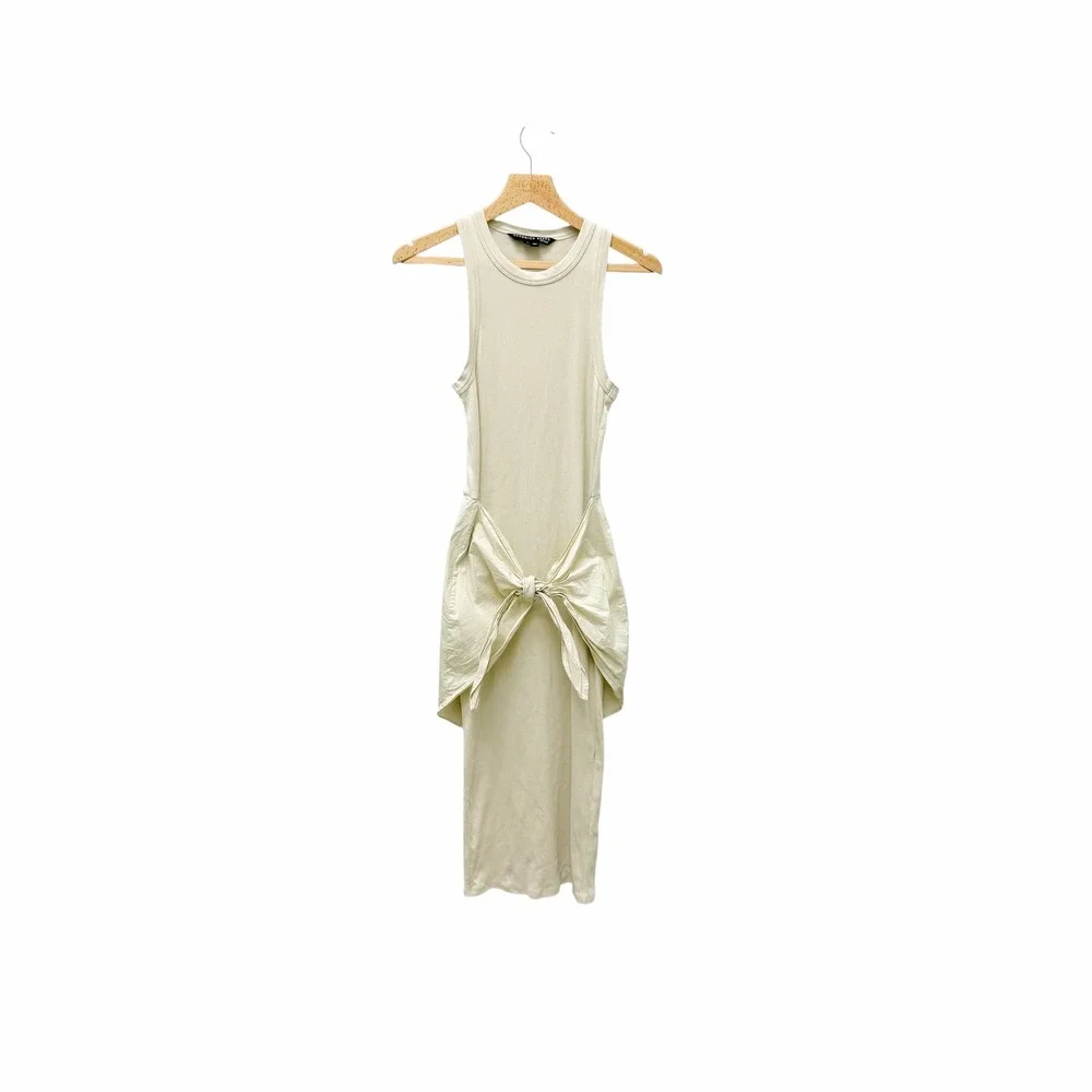 Veronica Beard Odeon Ribbed Knit Sleeveless Tie Waist Midi Dress Women's Size XS